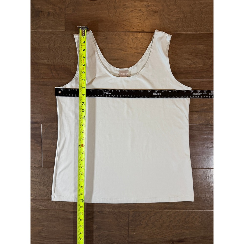 Chicos Scoop Neck Tank Top Womens‎ Size 2 L Light Mint Green Nylon Spandex Basic - Picture 4 of 5